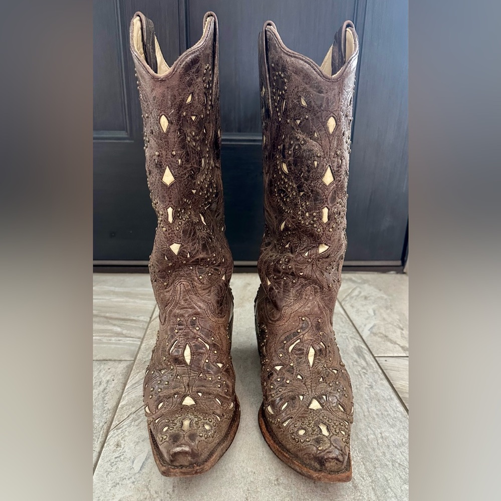Studded Western Cowboy Boots
